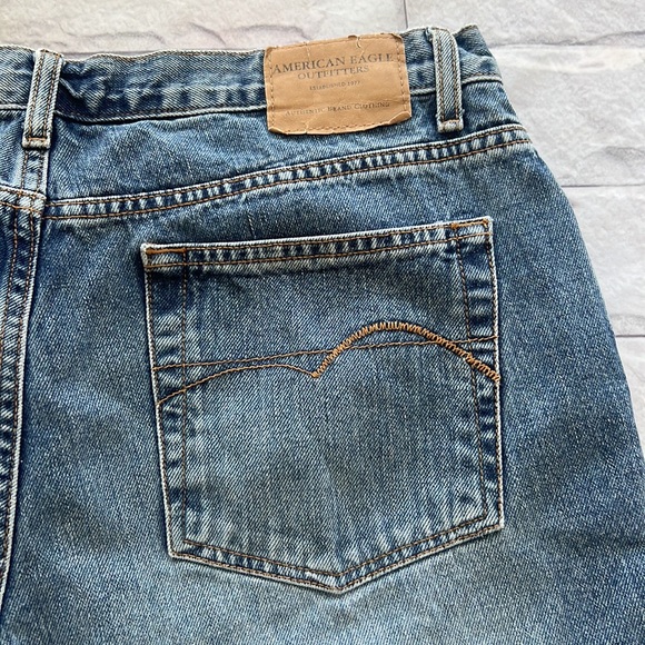 Y2K 🦅 American Eagle 🦅 Outfitters straight legged denim jeans size 12 - Picture 8 of 10